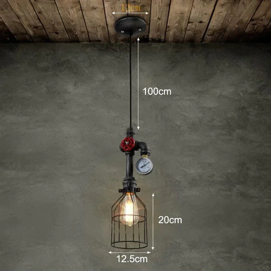 E26/E27 Retro Loft Style Pendant Lamp Water Pipe Industrial Vintage Fixtures Bar Dinning Room Living Room Lamp