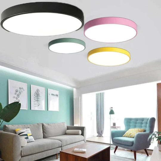 Elise - LED Simple Ceiling Lights 5CM Bedroom Study Room Remote Lamp Modern Plafonnier Led Lighting Home Indoor Decoration Plafondlamp