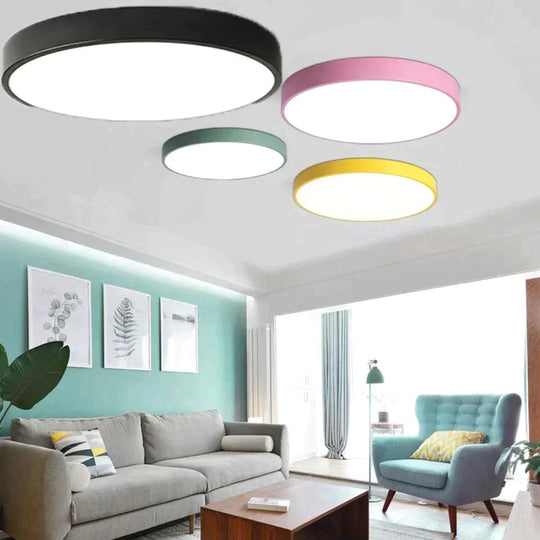 Elise - Led Simple Ceiling Lights 5Cm Bedroom Study Room Remote Lamp Modern Plafonnier Led Lighting