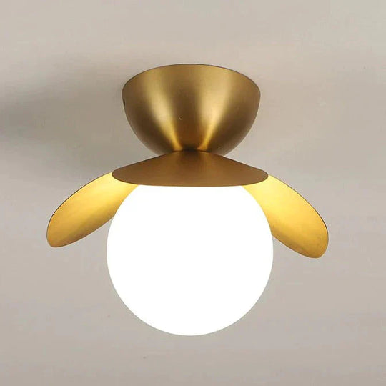 Emerson - Nordic Flower Corridor Aisle Lamp All Copper Cloakroom Ceiling Lamp