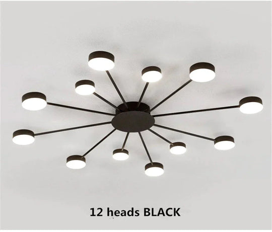 Europe Ceiling Lamp Contracted Modern 16 heads LED Gold Indoor Light Restaurant Living Room Bedroom Decoration Lighting Fixture