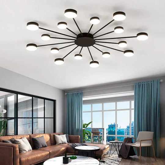 Europe Ceiling Lamp Contracted Modern 16 heads LED Gold Indoor Light Restaurant Living Room Bedroom Decoration Lighting Fixture