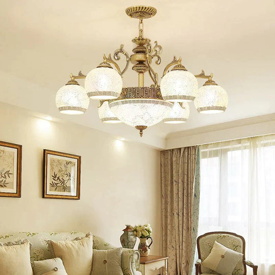 European style Bronze double chandelier 3/5/6/8 Light for living room