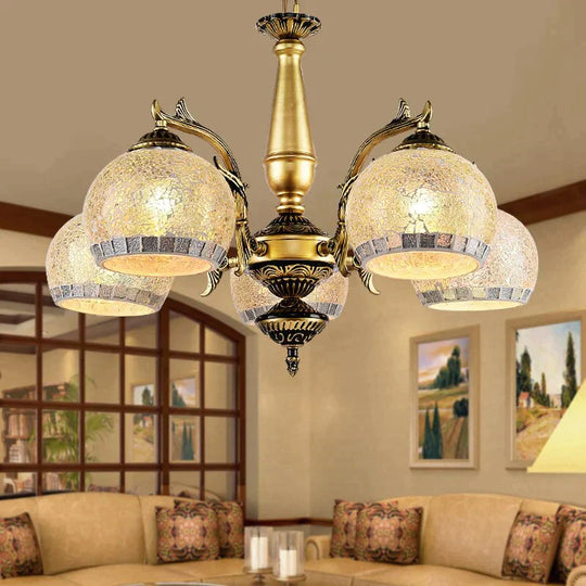 European Style Bronze Double Chandelier 3/5/6/8 Light For Living Room Ceiling