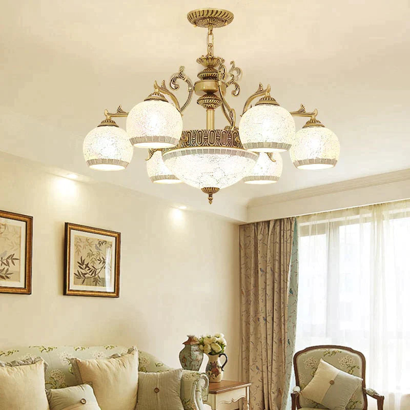 European Style Living Room Bronze Chandelier Ceiling Light