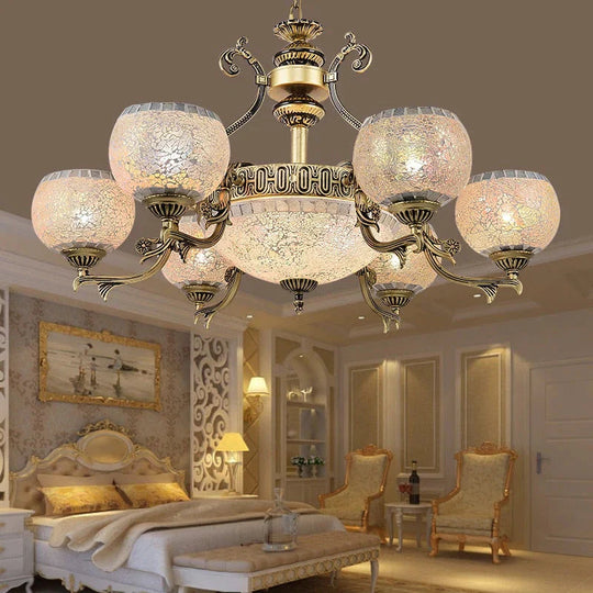 European style living room Bronze chandelier