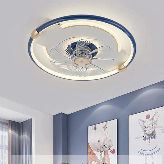 Fan Ceiling Lamp Light In The Bedroom Living Room Restaurant Invisible Fan Lamp Indoor Simple Ultra-thin Lamps