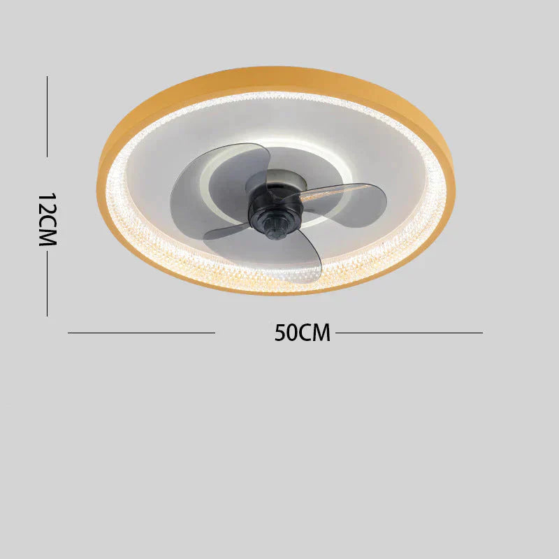 Fan Ceiling Lamp Light In The Bedroom Living Room Restaurant Invisible Fan Lamp Indoor Simple Ultra-thin Lamps