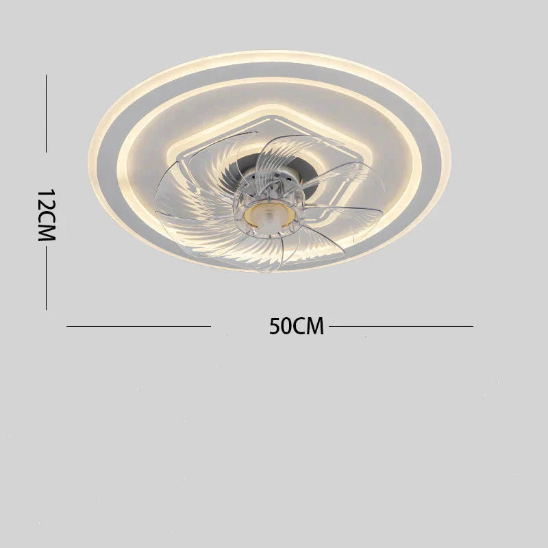 Fan Ceiling Lamp Light In The Bedroom Living Room Restaurant Invisible Fan Lamp Indoor Simple Ultra-thin Lamps