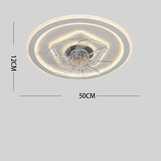 Fan Ceiling Lamp Light In The Bedroom Living Room Restaurant Invisible Fan Lamp Indoor Simple Ultra-thin Lamps