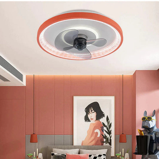 Fan Ceiling Lamp Light In The Bedroom Living Room Restaurant Invisible Fan Lamp Indoor Simple Ultra-thin Lamps