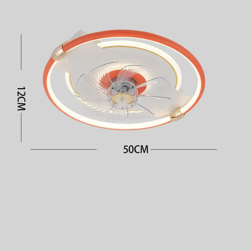 Fan Ceiling Lamp Light In The Bedroom Living Room Restaurant Invisible Fan Lamp Indoor Simple Ultra-thin Lamps