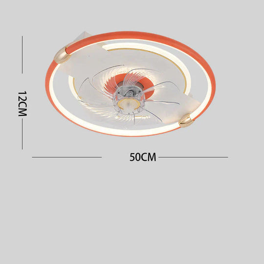 Fan Ceiling Lamp Light In The Bedroom Living Room Restaurant Invisible Fan Lamp Indoor Simple Ultra-thin Lamps