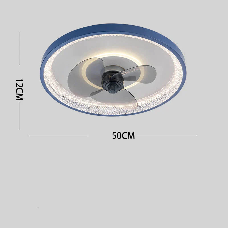 Fan Ceiling Lamp Light In The Bedroom Living Room Restaurant Invisible Fan Lamp Indoor Simple Ultra-thin Lamps