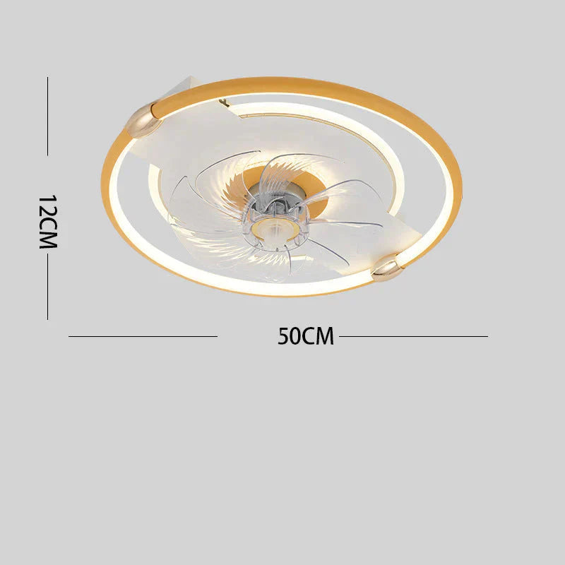 Fan Ceiling Lamp Light In The Bedroom Living Room Restaurant Invisible Fan Lamp Indoor Simple Ultra-thin Lamps