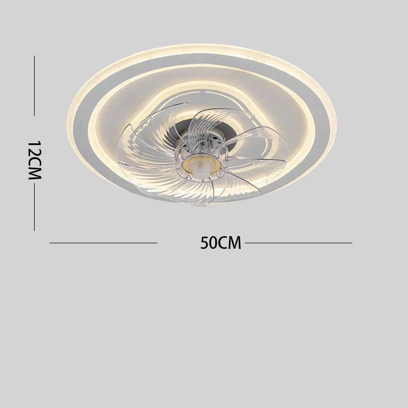 Fan Ceiling Lamp Light In The Bedroom Living Room Restaurant Invisible Fan Lamp Indoor Simple Ultra-thin Lamps