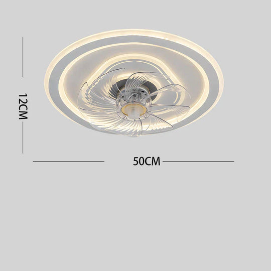 Fan Ceiling Lamp Light In The Bedroom Living Room Restaurant Invisible Fan Lamp Indoor Simple Ultra-thin Lamps