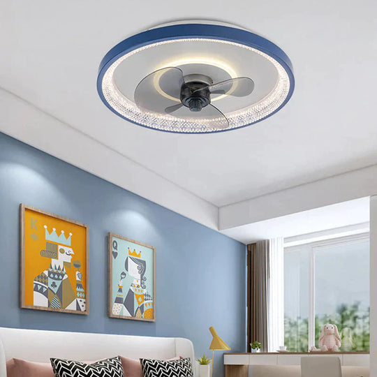 Fan Ceiling Lamp Light In The Bedroom Living Room Restaurant Invisible Fan Lamp Indoor Simple Ultra-thin Lamps