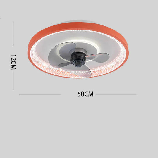 Fan Ceiling Lamp Light In The Bedroom Living Room Restaurant Invisible Fan Lamp Indoor Simple Ultra-thin Lamps