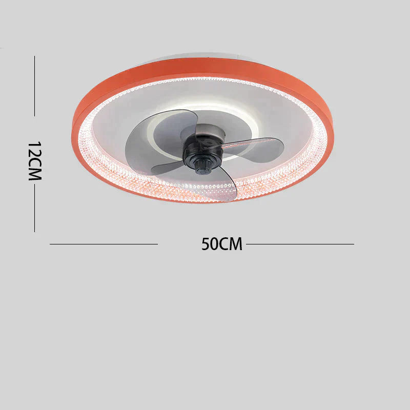 Fan Ceiling Lamp Light In The Bedroom Living Room Restaurant Invisible Indoor Simple Ultra-Thin