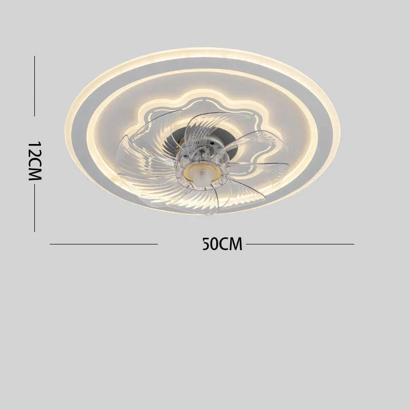 Fan Ceiling Lamp Light In The Bedroom Living Room Restaurant Invisible Fan Lamp Indoor Simple Ultra-thin Lamps