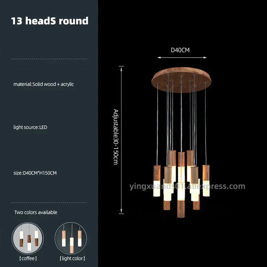 Fiela - Modern Wood chandelier