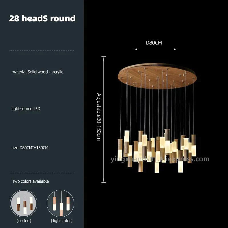 Fiela - Modern Wood chandelier