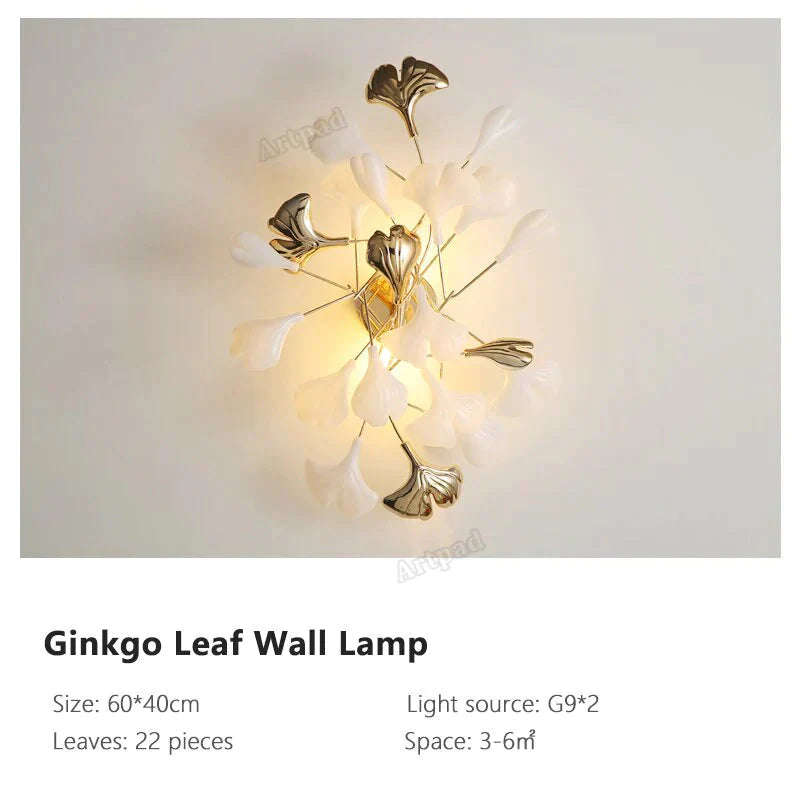 Flora - Modern Porcelain Leaves Wall Lights for Bedroom, living room Wall Decoration