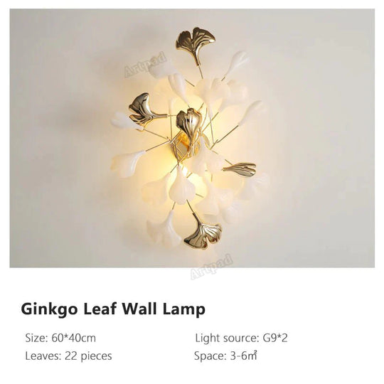 Flora - Modern Porcelain Leaves Wall Lights for Bedroom, living room Wall Decoration