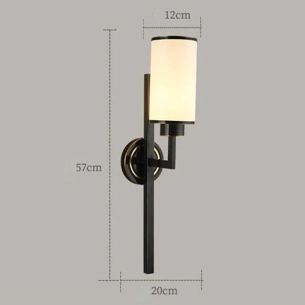 Full Copper Wall Lamp Simple Classic Bedroom LED Head TV Background Wall Stairwell Copper Wall Lamp