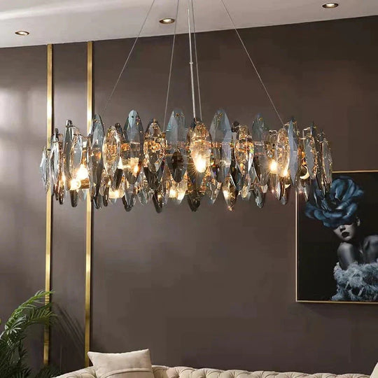 Genesis - Modern Luxury crystal chandelier round/wave design