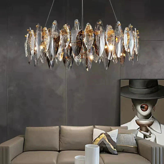 Genesis - Modern Luxury crystal chandelier round/wave design