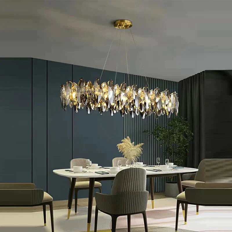 Genesis - Modern Luxury crystal chandelier round/wave design