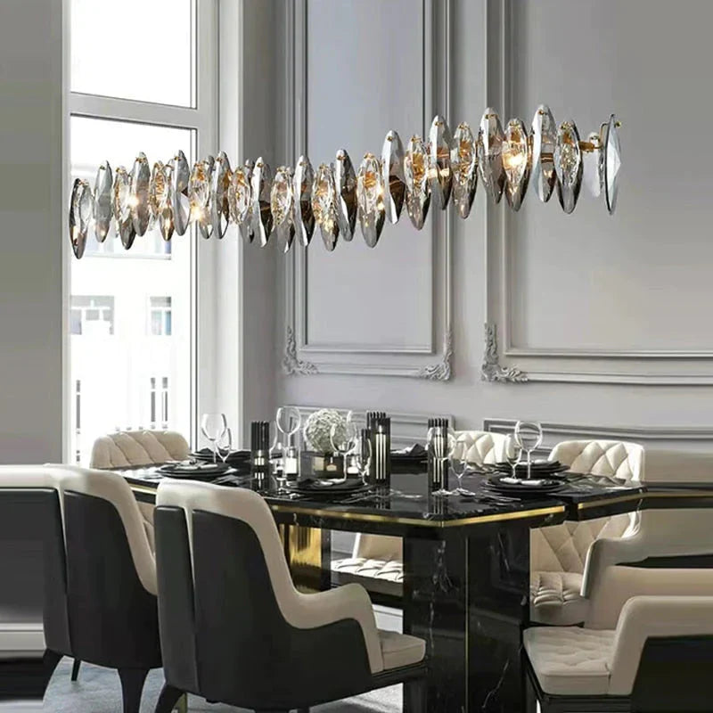 Genesis - Modern Luxury crystal chandelier round/wave design