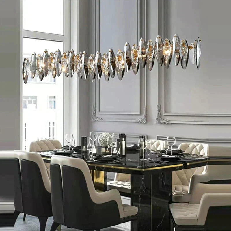 Genesis - Modern Luxury Crystal Chandelier Round/Wave Design