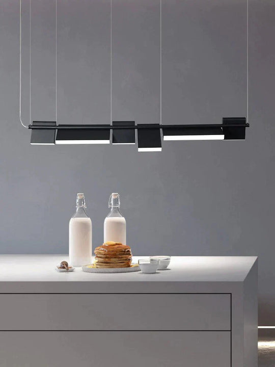 Giada - Simple Modern Black Led Chandelier Light