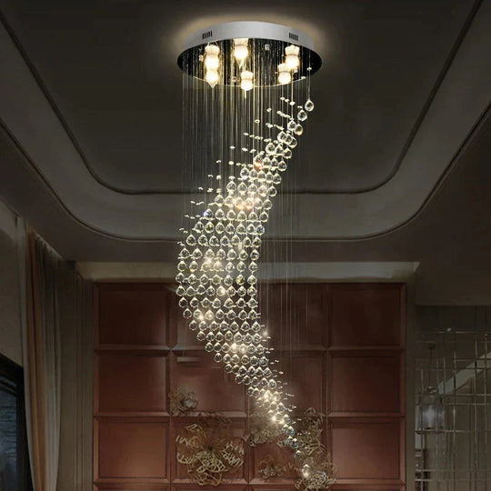 Gloria - Modern Staircase Crystal Chandelier