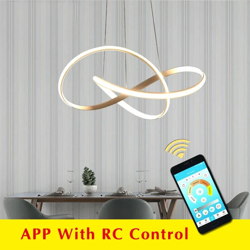 Hanging Lamp Moedern Led Pendant Light For Living Room Bedroom Dining Room Kitchen Lustres White&Black&Gold Pendant Lamp Fixture