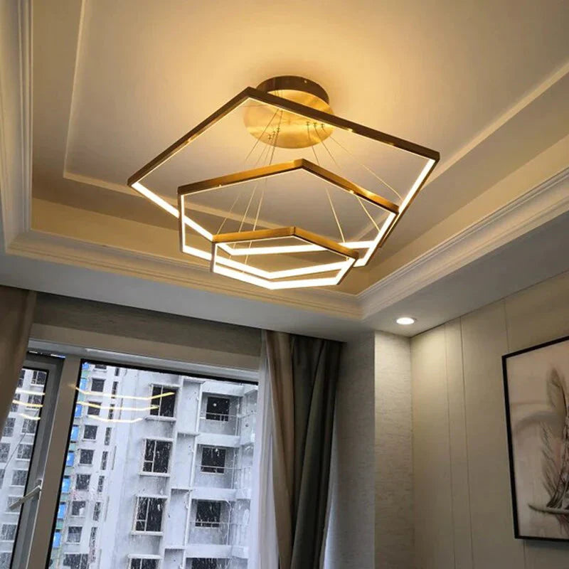 Hexa - Minimalist hexagonal led chandelier