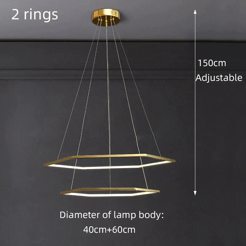 Hexa - Minimalist hexagonal led chandelier