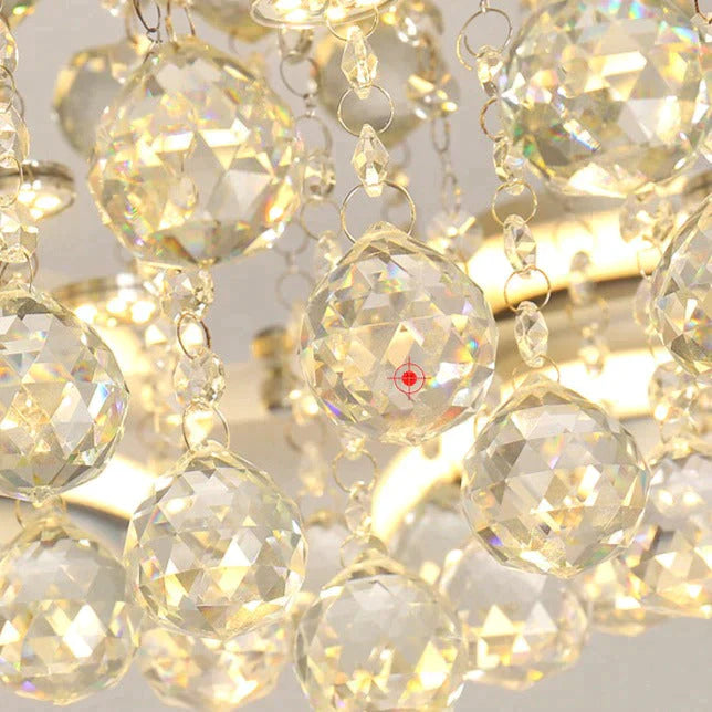 High End Atmosphere Bedroom Living Room Headlights Simple Luxury Crystal Lamps Round Ceiling Lamp