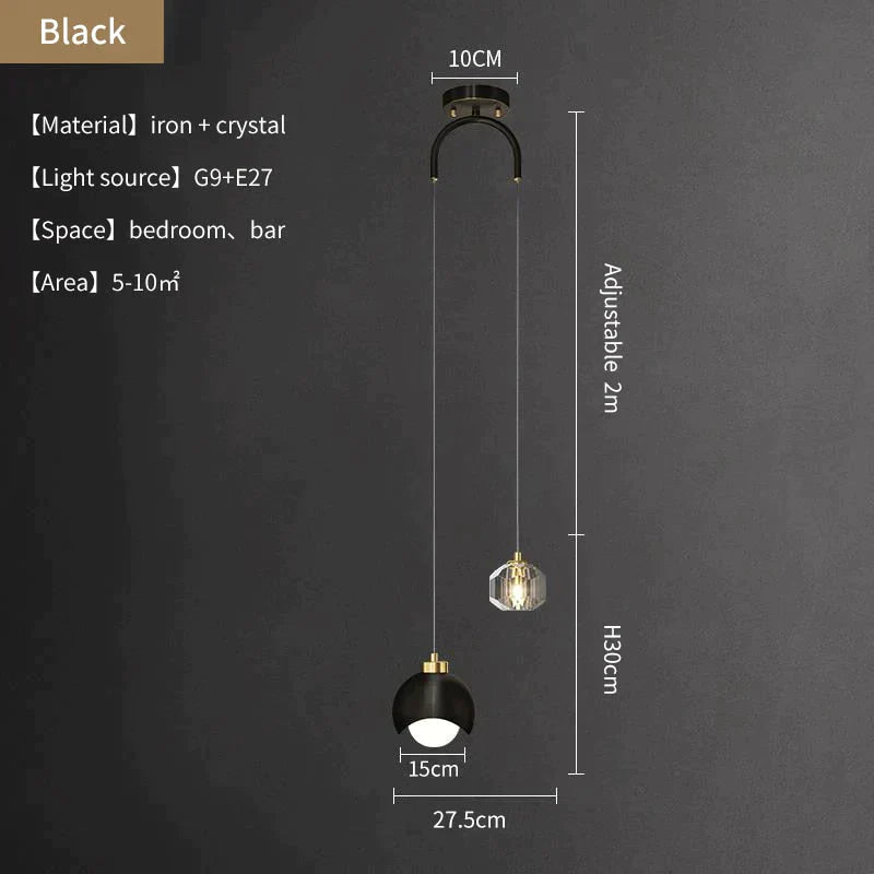 Illumia -  Crystal Chandelier Gold Black