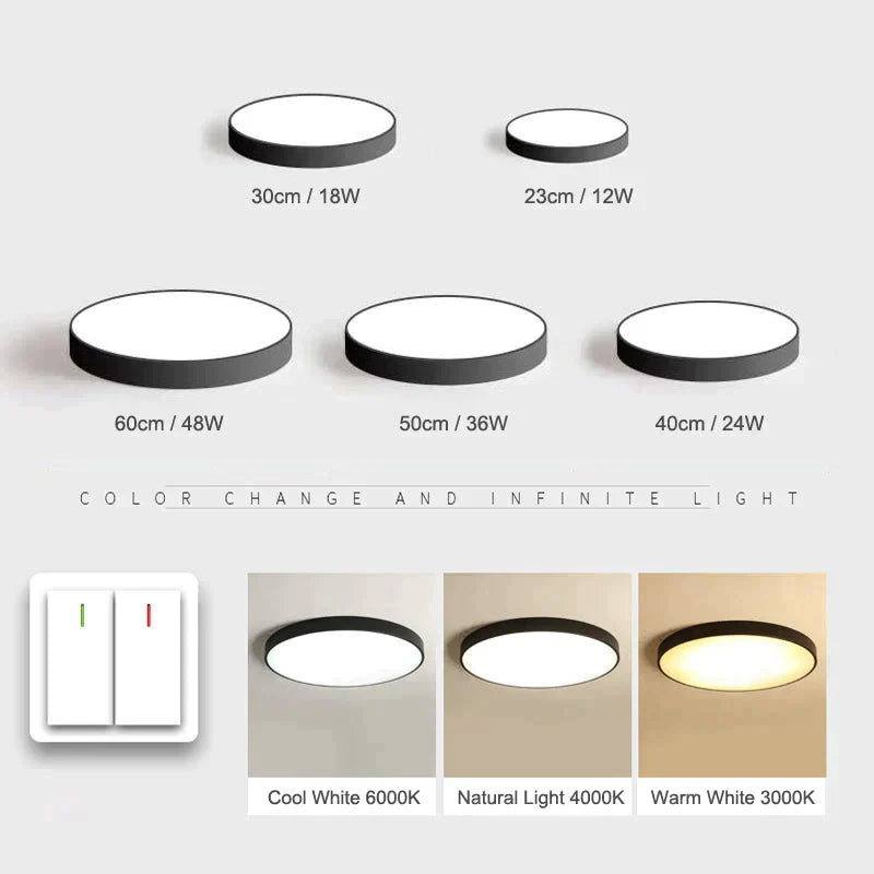 Karli - Nordic Led Ceiling Lights Ultra Thin Modern Lighting