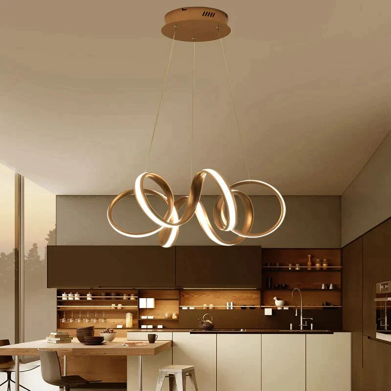 Kitchen Fixture Pendant Lights For Dining Kitchen Room Gold Aluminum Body Hanging Lamp Indoor Fixture Luminaire Lamparas Abajur