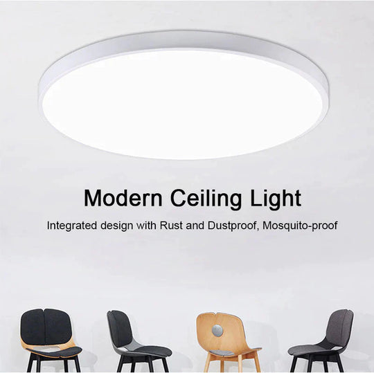 Lauren- LED Ceiling Light Acryl Alloy Modern Lamp Living Room Lighting Round & Square 3CM Super Thin LED Light for Bedroom Kitchen