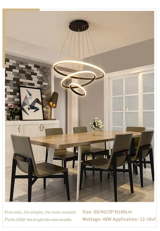 Laya - Minimalist Led Ring Pendant Light