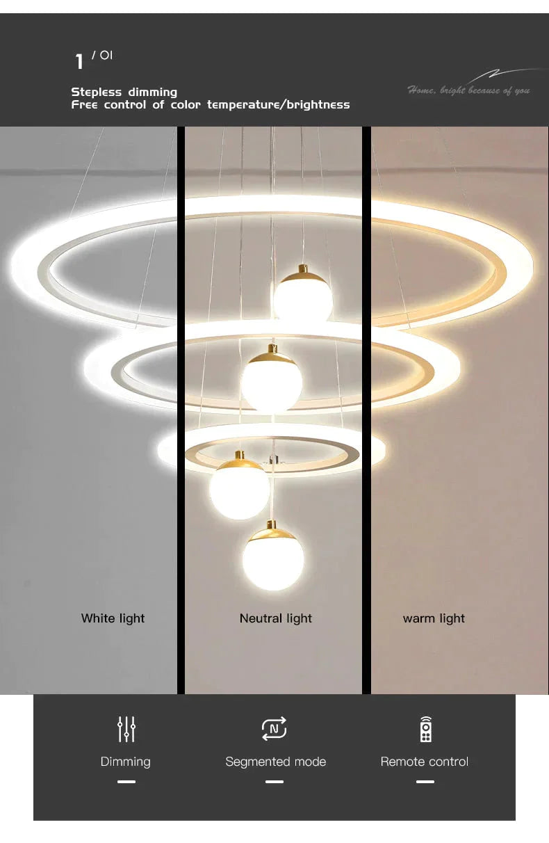 Laya - Minimalist Led Ring Pendant Light