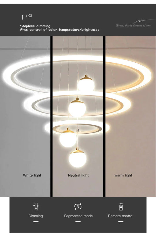 Laya - Minimalist Led Ring Pendant Light