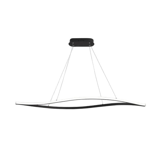 Leaf Shape Matte Black Hanging Pendant Lights For Dining Room Kitchen Room Home Deco White Finish Pendant Lamp Fixture