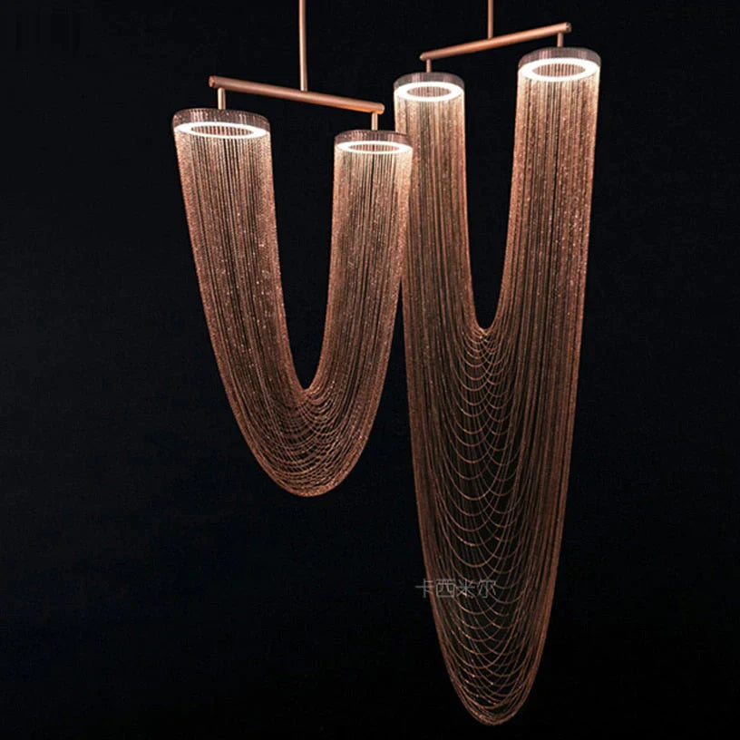 Leah - LED Retro American Iron Chain Pendant Lamp